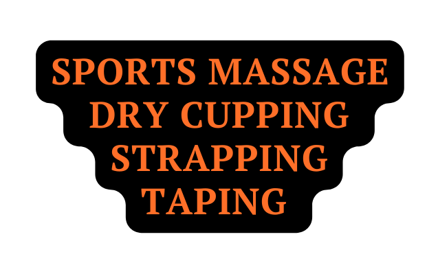 Sports massage dry cupping strapping taping